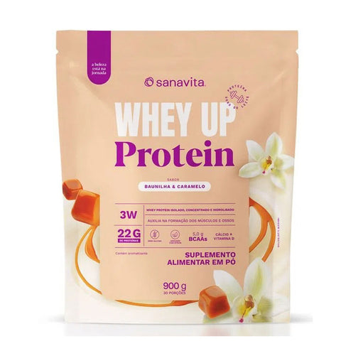 Whey Up Protein Sabor Baunilha e Caramelo Sanavita 900g