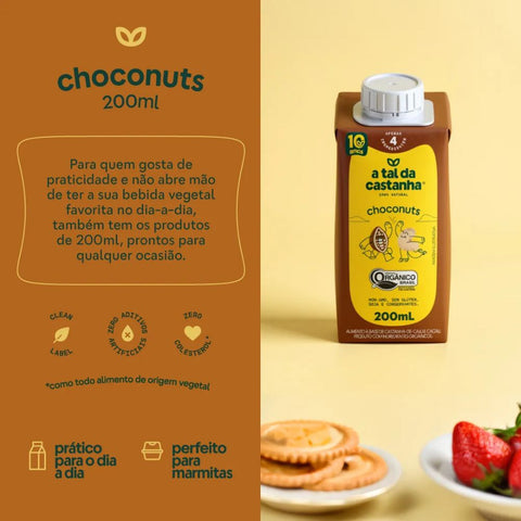 Bebida Vegetal Chocolate Choconuts A Tal da Castanha (Cx 12un de 200ml)