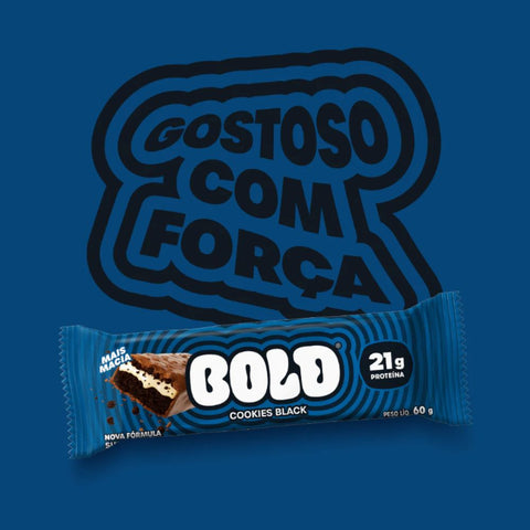 Barra de Proteína Cookies Black Bold (Cx c/12 un de 60g)