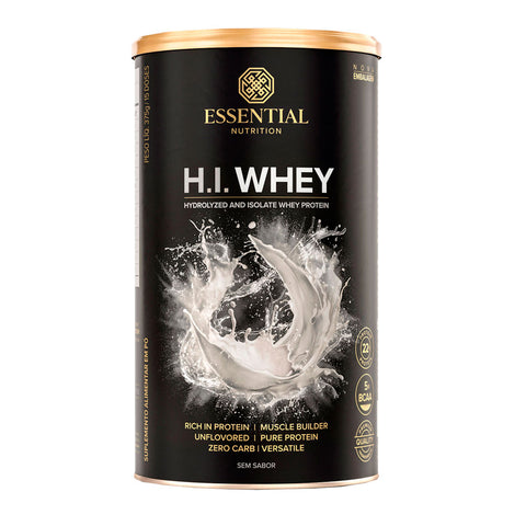 Whey Protein Hidrolisado e Isolado Hi Whey Essential Nutrition Lata 375g