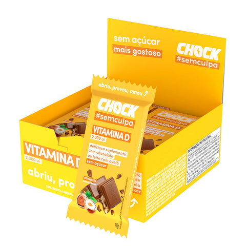 Chocolate Com Avelã Vitamina D Chock (12un de 18g)