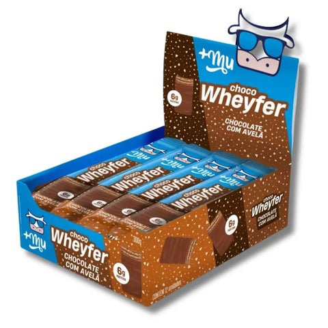 Wafer Chocowheyfer Sabor Chocolate com Avelã +Mu (Cx c/ 12un de 25g)