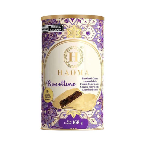 Biscottino Creme de Avelã Com Chocolate Branco Haoma 168g