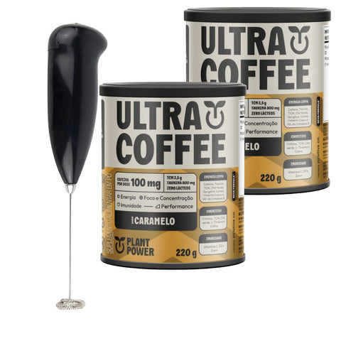 Combo Ultracoffee Caramelo Plant Power Mixer