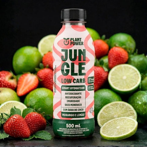 Isotônico Jungle Morango e Limão Plant Power (12un de 500ml)