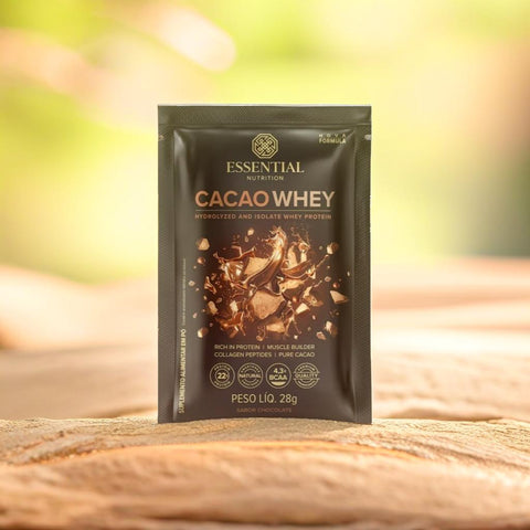 Kit Whey Protein Cacao Essential Nutrition 840G + Essential Nutrition Experience Pack