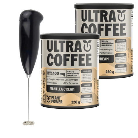 Combo Ultracoffee Vanilla Cream Plant Power Mixer