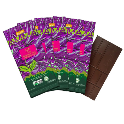 AMMA 4+1 Pack Orgânico 75% Cacau Com Açaí