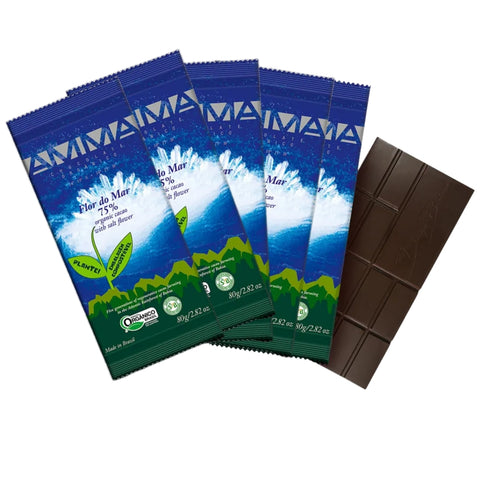 AMMA 4+1 Pack Orgânico 75% Cacau Flor Do Mar