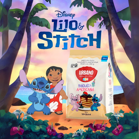 Mistura Panqueca Americana Kids Sem Glúten Lilo & Stitch Urbano 300g