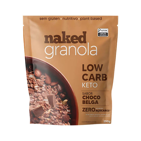 Granola Low Carb de Chocolate Belga Naked 250g