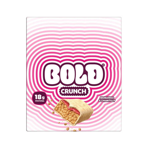 Barra de Proteína Crunch Morango e Chantilly Bold (12 un de 60g)