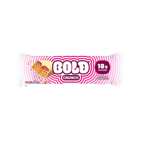 Barra de Proteína Crunch Morango e Chantilly Bold (12 un de 60g)