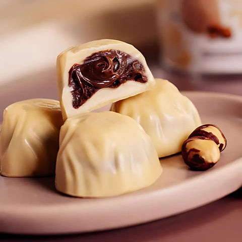 Lata de Bombom Chocolate Branco Linha Stevia Haoma 160g