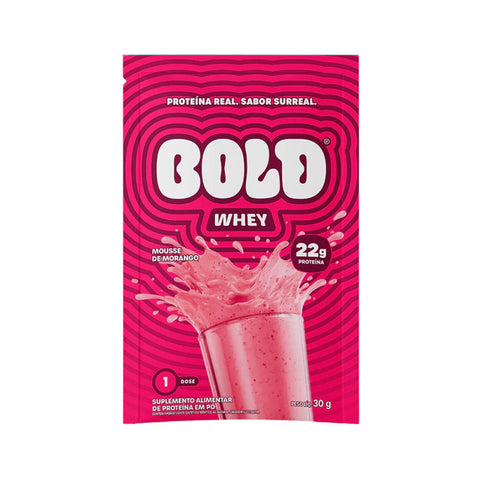 Bold Whey Mousse de Morango Sachê 30g (Display c/10 un)