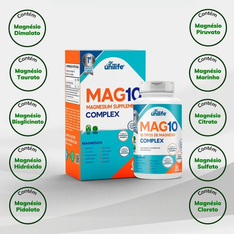 Magnésio Mag10 Complex Unilife 90 Caps