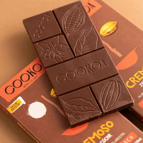 Barra de Chocolate Cremoso Zero Açúcar Cookoa 72g