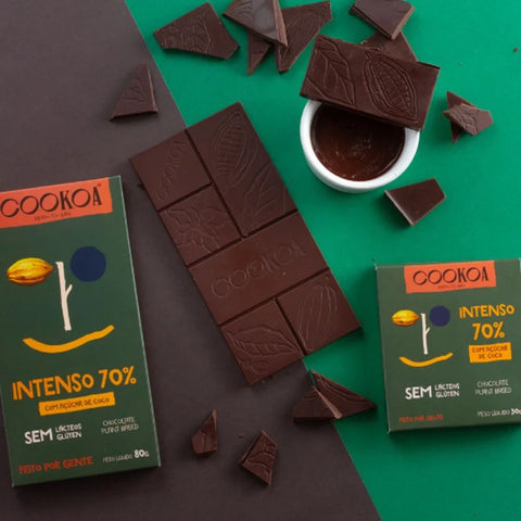 Barra de Chocolate Intenso 70% Cookoa 72g