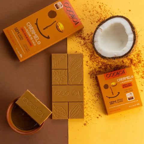 Barra de Chocolate Caramelo Cookoa 72g