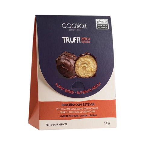 Trufa Zero Açúcar com Chocolate Branco Cookoa 135g