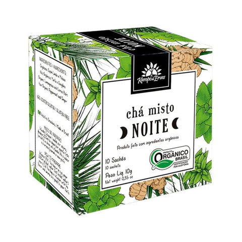 Chá Misto Noite Orgânico em Sachês Kampo de Ervas 10g