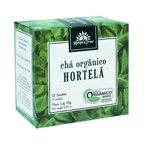 Chá de Hortelã Orgânico em Sachês Kampo de Ervas 10g