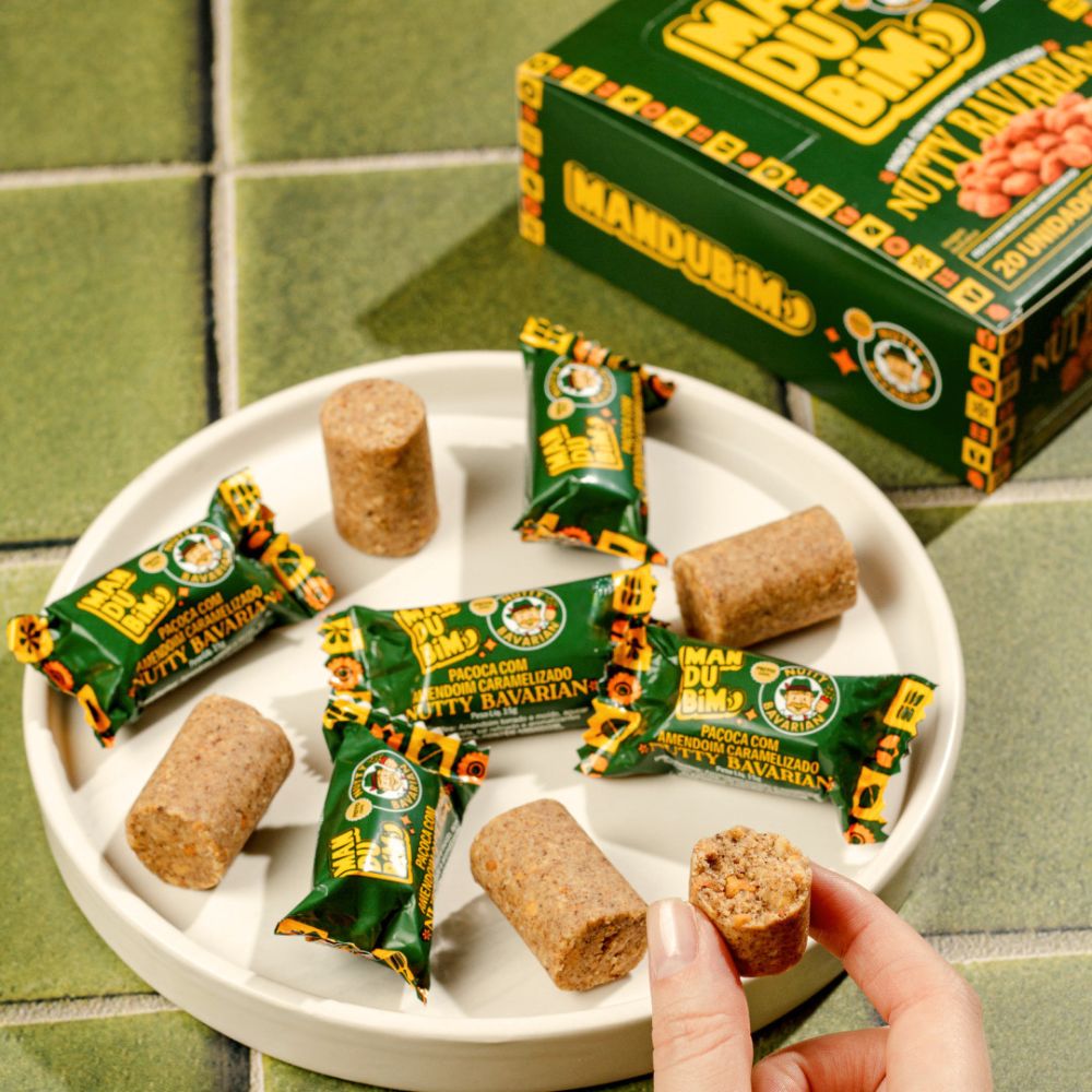 Paçoca Rolha Nutty Bavarian Mandubim (Cx c/ 20 un de 15g) – Zona