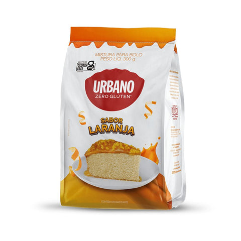 Mistura para Bolo Sabor Laranja Zero Glúten Urbano 300g