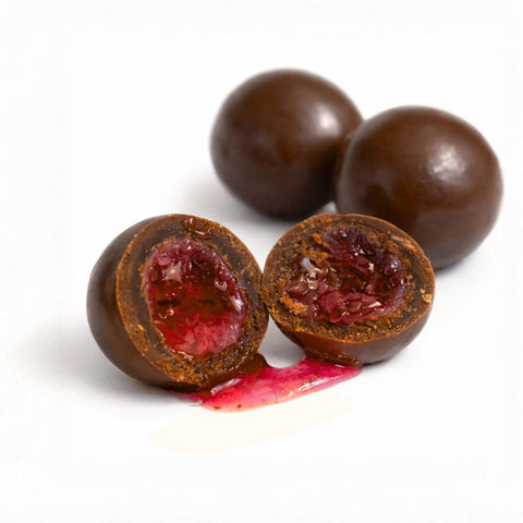 Drageado de Licor de Morango com Chocolate ao Leite (Granel 100g)