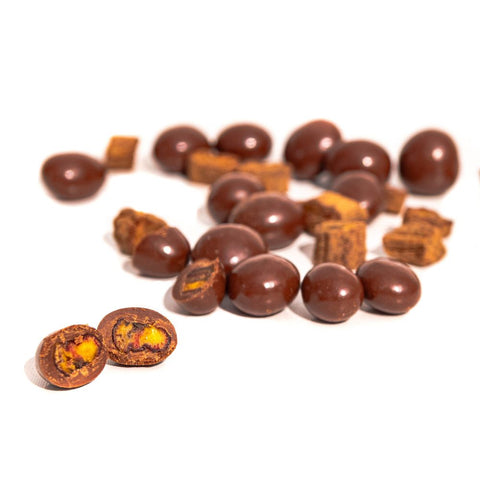 Drageado de Banana Passa com Chocolate ao Leite (Granel 100g)
