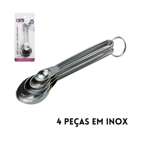 Colher Medidora Inox 4 Peças