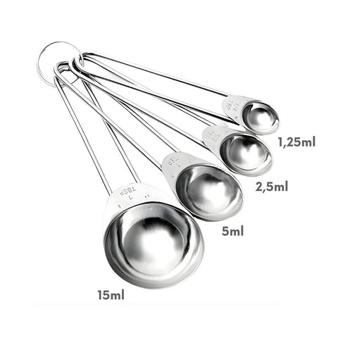 Colher Medidora Inox 4 Peças