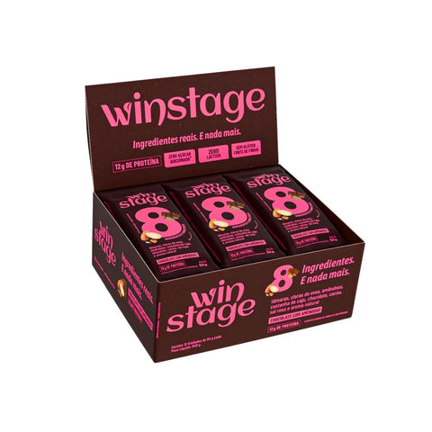 Barra de Proteína de Chocolate com Amêndoas WinStage (12 un de 54g)