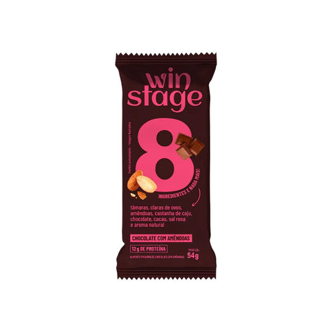 Barra de Proteína de Chocolate com Amêndoas WinStage (12 un de 54g)