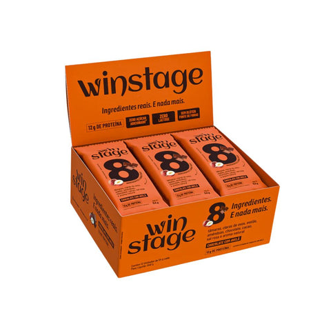 Barra de Proteína de Chocolate com Avelã WinStage (12 un de 54g)