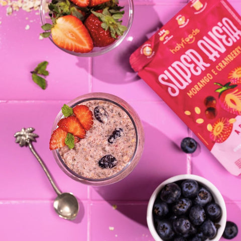 Super Aveia Morango e Cranberry Holyfoods 66g