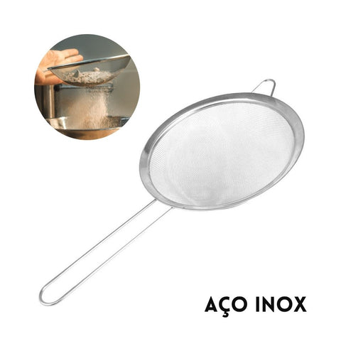 Peneira de Aço Inox 20cm