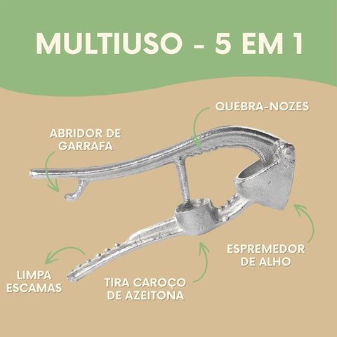 Espremedor de Alho Multiuso 14,5cm