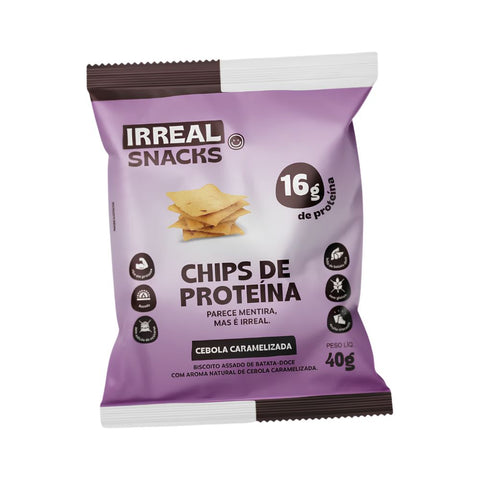 Chips de Proteína Cebola Caramelizada Irreal Snacks 40g