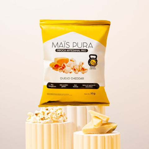 Pipoca Artesanal Queijo Cheddar PRO Mais Pura 30g