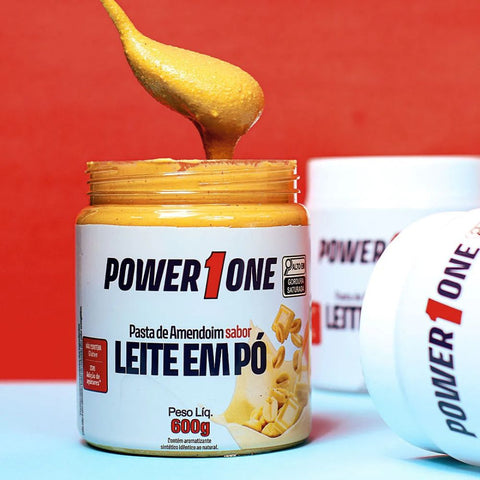 Pasta de Amendoim Leite em Pó Power1One 600g