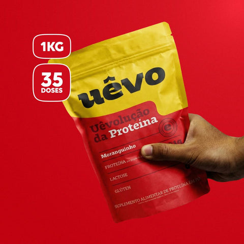 Proteína Sabor Morango Uêvo 1kg